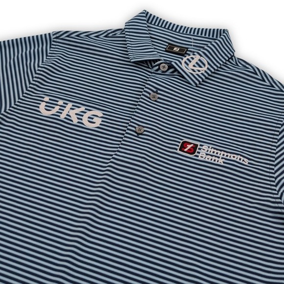 FootJoy Other - FootJoy Tour Issue Performance Golf Polo Mens Small Blue Striped